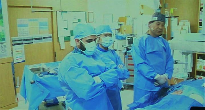 会場のモニターから撮影