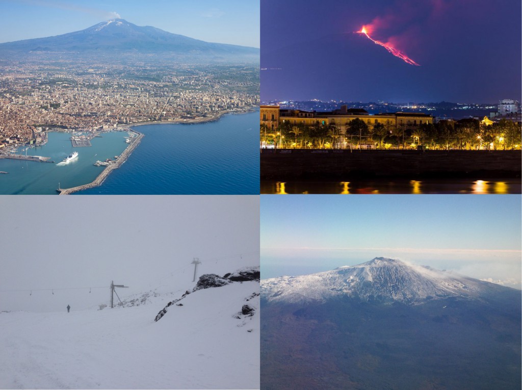 写真2:様々な表情のエトナ山