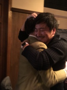 重城先生との抱擁