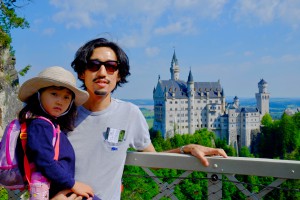 写真6. ノイシュバンシュタイン城にて